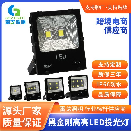 Black Diamond 5054 Floodlight Integrated Chip 185-265V Advertising Floodlight Outdoor Waterproof LED Floodlight
